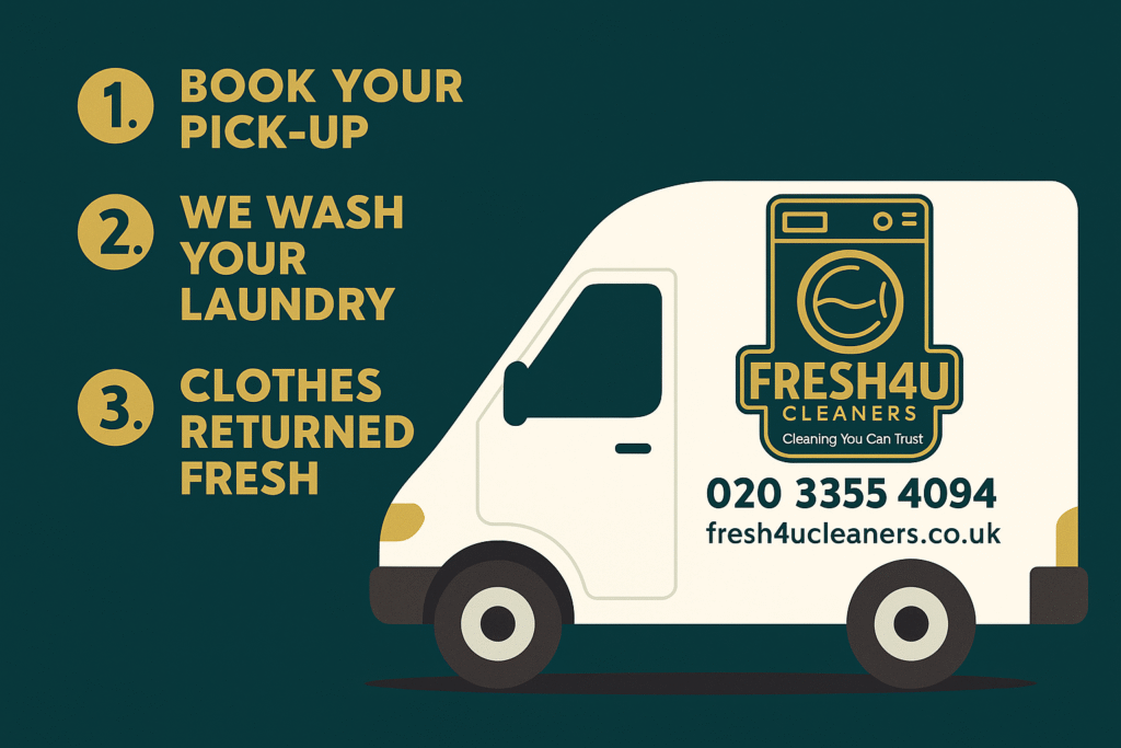 wash and fold pick up and delivery van 