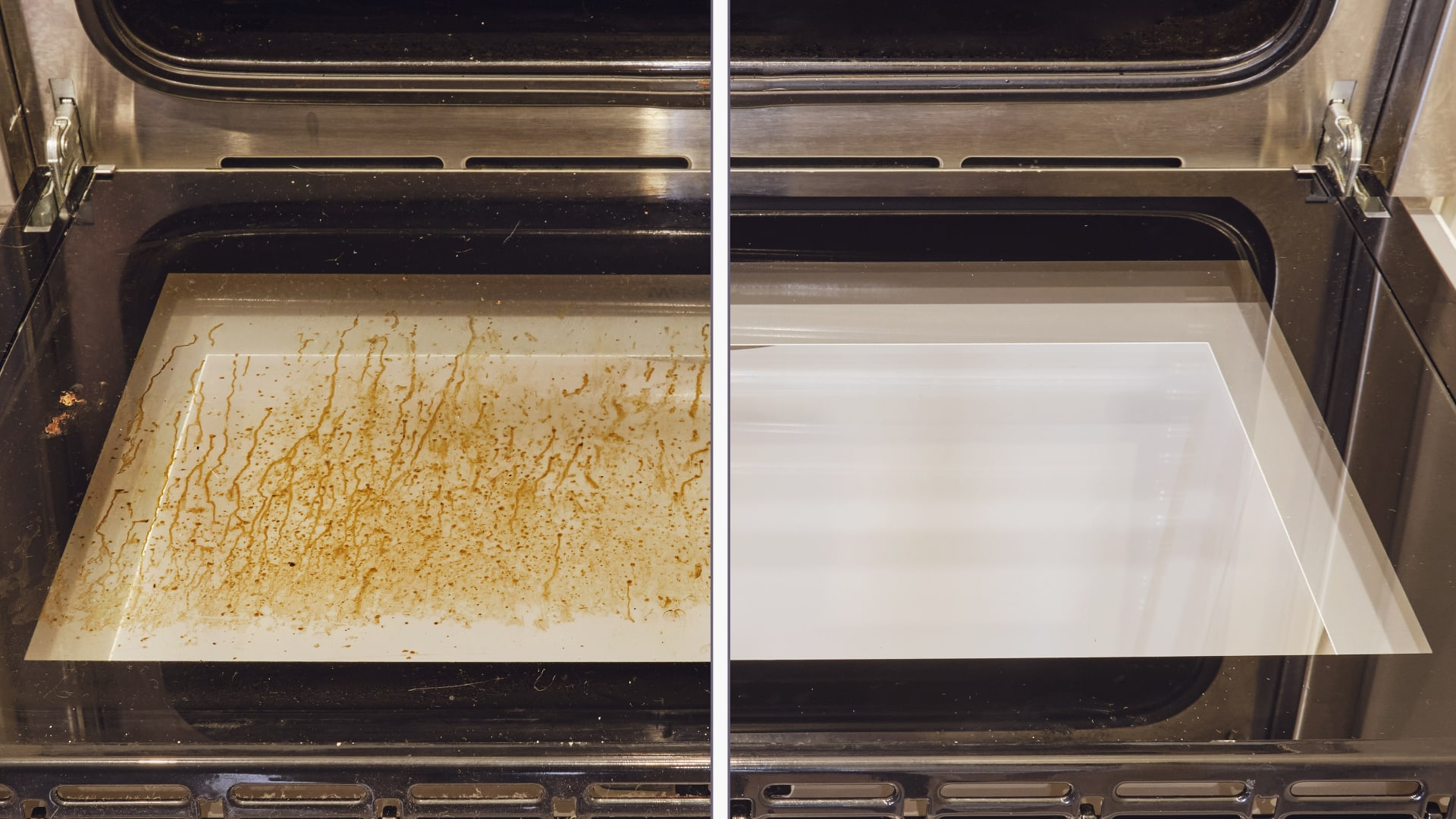 Oven before and after end of tenancy clean